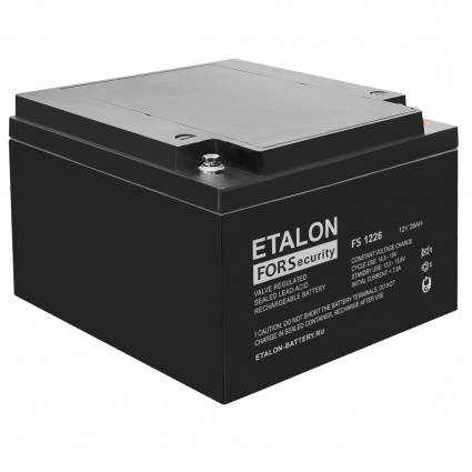Купить аккумулятор etalon fs 1226 12в 26 а∙ч
